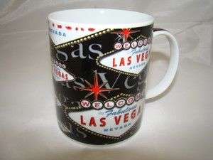 Welcome To Las Vegas Sign Black Coffee Mug 11 ounce  