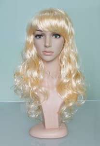 Multicolor Long Wavy Curly Sexy Woman Full Wig Wigs Synthetic Hair 