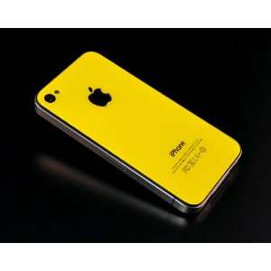 iPhone 4 Glas Back cover in Gelb Akkudeckel Rückseite  
