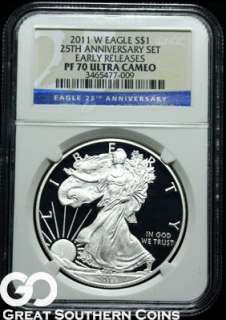 2011 W NGC American Eagle Silver Dollar EARLY RELEASES PF 70 ULTRA 