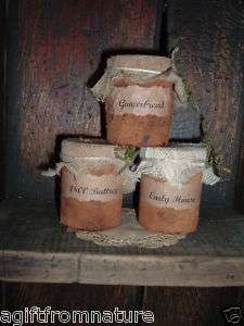 PRIMITIVE LITTLE GRUNGY TUCK JAR CANDLE AWESOME  