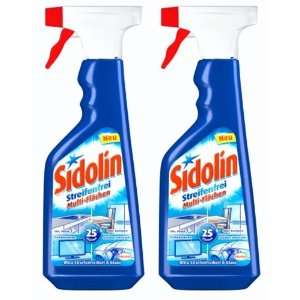 Sidolin Multi Flächen Reiniger 500 ml, 2er Pack (2 x 500 ml)  