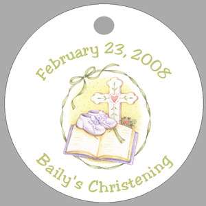 CHRISTENING BAPTISM * 20 Personalized Favor Gift Tags  