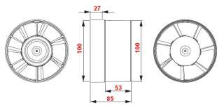 Rohrventilator Zwischenbau Kugellager 100 m3/h EML  