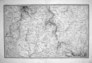 1818   Weiden Amberg Bayreuth Militär Karte Kupferstich  