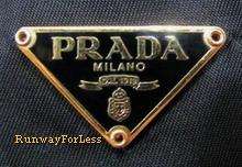 PRADA Italy Rose Gold Chain Strap Nylon Nero Black BR0104 Handbag 