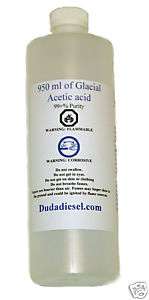 Gallon of Glacial Acetic Acid 99.85% Pure ethanoic acid  