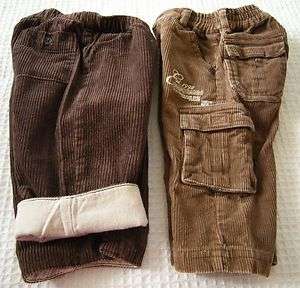 Gap & Phat Farm/Baby Boys Size 0 6 & 3 6 Months/Brown Corduroy Pants 