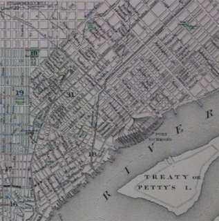 Johnson 1886 Atlas LARGE HC Antique Map Philadelphia PA  