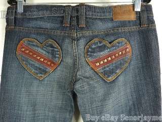 FRANKIE B Jeans 10 NEW Downtown Heart Pocket Low Rise New With Tag 