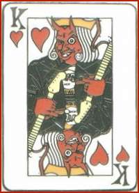 Hard Rock Hotel LAS VEGAS 2004 Devil KING HEARTS PIN Playing Card 