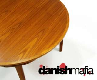 MID CENTURY DANISH MODERN TEAK DYRLUND DINING TABLE LOTUS FLIP FLAP 
