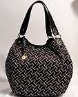 NEW Tommy Hilfiger TH Logo Black Handbag Tote Bag Purse Large