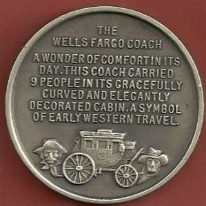 Silver WELLS FARGO COACH Tribute Medallion  