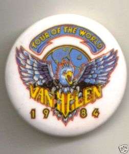 Van Halen 1984 World Tour Eagle Button Pin Alex Eddie  