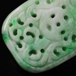 Hollow Sculp Box Green Pendant Natural Untreated Grade A Chinese Jade 