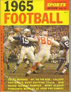 1965 Sports Review Football Magazine   Unitas  