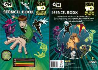 Ben 10 Alien ForceStencil Book 9 characters & 4 Pencil  