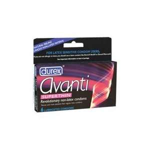  Durex Avanti Super Thin Non Latex Condoms ~ 6 Condoms 