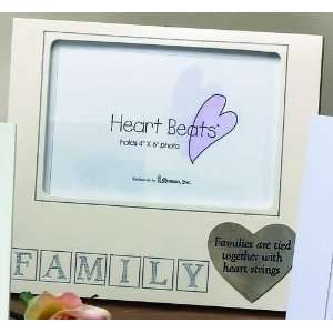  Pack of 4 Heart Beats Family 4 x 6 Picture Frames