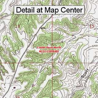  USGS Topographic Quadrangle Map   Castle Rock North 