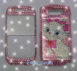 Pink Cute Cat Bling Hard Case Cover for Nokia E72 B28  