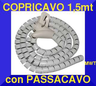 COPRICAVO COPRI CAVO 1,5 MT SPIRALE NASCONDI CAVI CAVO  