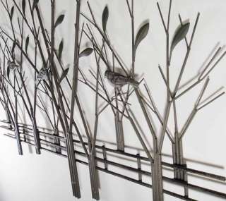 Large Contemporary Metal Wall Art Decor Or Sculpture   Tree Scene With 