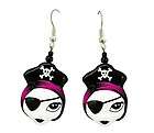   Earrings   rockabilly pinup stripes  Boutiques  Kittycat Black