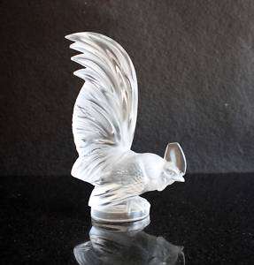   LALIQUE COQ NAIN Figure Handcrafted in France.