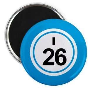  Creative Clam Bingo Ball I26 Twenty six Blue 2.25 Inch 