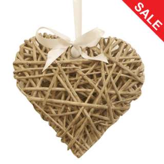 This beautiful willow heart is full of rustic country charm, tied with 