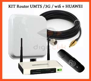 KIT UMTS 3G WIFI 17db ROUTER + chiavetta Huawei E122  