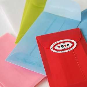  Mini Colored Vellum Envelopes