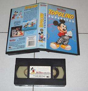 Vhs TOPOLINO SUPERSTAR Walt Disney OTTIMO 1991 Mickey Mouse  