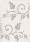Ornamental Leaves Leaf Etched Frosted Window Stickers