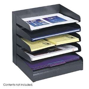  FranklinCovey Five Tier Steel Desk Tray by Safco   Black 