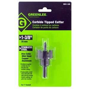  Greenlee 625 1 3/8 Carbide Tipped Hole Cutter, 1 3/8 Inch 
