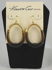 Kenneth Cole Urban Multi Brown Oval Orbital Earrings  