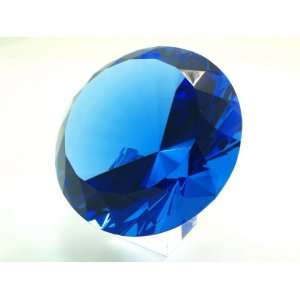    150mm 6 Sapphire Crystal Diamond Jewel Paperweight