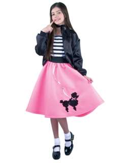 Kids Bubble Gum Pink Poodle Skirt  Wholesale 50s Halloween Costume 
