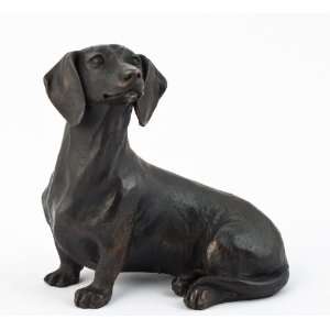  Solid Genuine Bronze Dachshund Dog Statue Figure