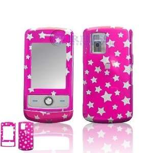  LG CU720 Shine Cell Phone Hot Pink/Silver Stars Design 
