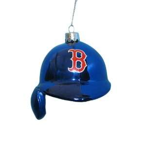   Adler 5 Inch Glass Red Sox Batting Helmet Ornament