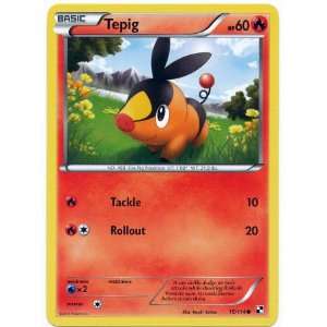  Pokemon Black & White Single Card Tepig #15 Common Toys 