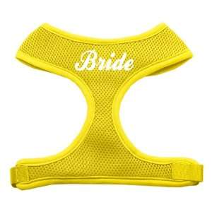  Dog Supplies Bride Screen Print Soft Mesh Harness Yellow 