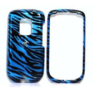 Arctic Blue with Black Zebra Stripe for HTC Hero Sprint CDMA Snap on 