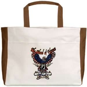  Beach Tote Mocha POWMIA The Blood Of Heroes Never Dies and 