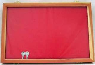 Cedar Red Backing Knife Glass Display Case 12”x18”x2”  