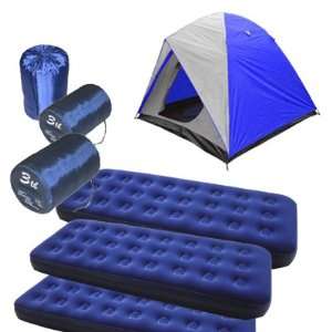  4 Person Dome Tent, 3 of Single Size Air Mats, and 3 of 
